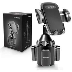 [Upgraded] Car Cup Holder Phone Mount Adjustable Automobile Cup Holder Smart Phone Cradle Car Mount for iPhone 12 Pro Max/XR/XS/X/11/8/7 Plus/6s/Samsung S20 Ultra/Note 10/S8 Plus/S7 Edge(Black)