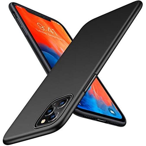 TORRAS Slim Fit Compatible for iPhone 11 Pro Max Case, Ultra Thin Lightweight Silky Smooth Touch Matte Finish Grip Hard Plastic Minimalist Compatible for iPhone 11 ProMax case, Black