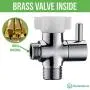 Purrfectzone Leak-Proof Hybrid Bidet T-adapter with Cone Washer, T Adapter Shut Off Valve, Bidet Valve Adapter for toilet sprayer with Bidet T Adapter 7/8'' x 7/8'' x 1/2''