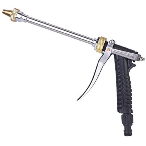 Jscarlife Water Hose Nozzle, Heavy Duty Metal Spray Gun, 360° Rotating Water Adjustment High Pressure Leak Proof Pistol Rubber Grip Sprayer for Car Washing,Plants Watering,Pets Shower, Cleaning