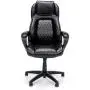 OFM ESS Collection Racing Style SofThread Leather High Back Office Chair, in Black (ESS-6060)