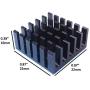 Easycargo 10pcs 22mm Heatsink Kit 22x22x10mm + 3M 8810 Thermal Conductive Adhesive Tape, Cooler Heat Sink for Cooling Raspberry Pi, SSD M.2 2280 GPU IC Chips VRAM VGA RAM (22mmx22mmx10mm)