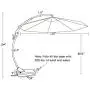 Grand patio Outdoor 12 FT Offset Umbrella with Base Included, Curved and Cantilevered, Aluminum (Champagne