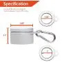 Anley 1.25'' Aluminum Flagpole Mounting Rings Set - Anti Wrap 360° Rotatable Ring with Carabiners - Ideal for 1-1/4 Inch Diameter Flag Pole & Flag with 2 Grommets(Silver, Pack of 2) Anley 1.25'' Aluminum Flagpole Mounting Rings Set - Anti Wrap 360° Rotatable Ring with Carabiners - Ideal for 1-1/4 Inch Diameter Flag Pole & Flag with 2 Grommets(Silver, Pack of 2)