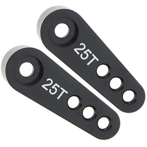 2pcs Metal 25T Steering Servo Arm Horn Parts M3 Threads for 1/8 1/10 RC Hobby Car/Boat Futaba HSP HPI Wltoys Himoto Redcat Traxxas Axial (Black) 2pcs Metal 25T Steering Servo Arm Horn Parts M3 Threads for 1/8 1/10 RC Hobby Car/Boat Futaba HSP HPI Wltoys Himoto Redcat Traxxas Axial (Black)