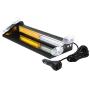 Aluminum Hazard Warning LED Amber White Emergency Strobe Dash Lights for Vehicles Trucks Cars with Suction Cups, WOWTOU 24W Windshield Safety Flashing