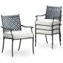 Top Space 4 Piece Metal Outdoor Wrought Iron Patio Furniture,Dinning Chairs Set with Arms and Seat Cushions (4 PC, White) Top Space 4 Piece Metal Outdoor Wrought Iron Patio Furniture,Dinning Chairs Set with Arms and Seat Cushions (4 PC, White)
