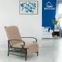 MFSTUDIO Patio Recliner Chair Metal Adjustable Back Outdoor Lounge Chair with 100% Olefin Cushion(Beige) MFSTUDIO Patio Recliner Chair Metal Adjustable Back Outdoor Lounge Chair with 100% Olefin Cushion(Beige)