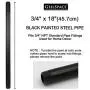 GeilSpace 6 Pack 3/4'' × 18'' Pre-Cut Black Metal Pipe, Industrial Steel Fits Standard Three Quarters Inch Black Threaded Pipes and Fittings - Vintage DIY Industrial Shelving (3/4'' × 18'', Black) GeilSpace 6 Pack 3/4'' × 18'' Pre-Cut Black Metal Pipe, Industrial Steel Fits Standard Three Quarters Inch Black Threaded Pipes and Fittings - Vintage DIY Industrial Shelving (3/4'' × 18'', Black)