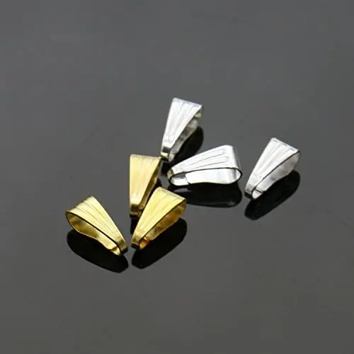 SenseYo 200 PCS DIY Metal Pinch Clip Clasp, Necklace Clasps Pendant Charms Clasps (Gold,Silver SenseYo 200 PCS DIY Metal Pinch Clip Clasp, Necklace Clasps Pendant Charms Clasps (Gold,Silver