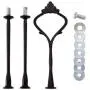 5 x sets 3 Tier Classical Crown Cake Stand Plate Display Holder Handle Fittings Black Metal for Tea Shop Room Hotel Wedding Well Polished Simple luxuryed Elegant luxury 5 x sets 3 Tier Classical Crown Cake Stand Plate Display Holder Handle Fittings Black Metal for Tea Shop Room Hotel Wedding Well Polished Simple luxuryed Elegant luxury