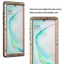 Feitenn Galaxy Note 10 Plus Case Metal, Note 10 Plus 5G Case Heavy Duty, Gorilla Glass Cover Armor Aluminum Bumper Military Shockproof Defender for Samsung Galaxy Note 10 Plus/Note 10+ 5G - Gold
