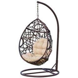 Christopher Knight Home CKH Wicker Tear Drop Hanging Chair, Brown