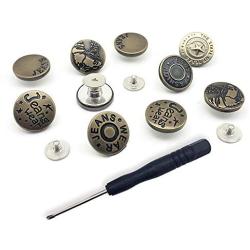 SOOSHOW 5 Styles 10 Sets Perfect Fit Instant Button Nailless Removable Metal Button Replacement No Sewing - Easy to Disassemble and Reusable, Adds an Inch to Any Pants Waist in Seconds! [Upgrad]