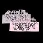 Happy Birthday Metal Die Cuts,Letter Flower Leaf Birthday Party Invitation Cutting Dies Cut Stencils DIY Scrapbooking Album Decorative Embossing Paper Dies for Card Making