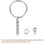 Paxcoo 100Pcs Keychain Rings with Chain and 100 Pcs Screw Eye Pins Bulk for Crafts Paxcoo 100Pcs Keychain Rings with Chain and 100 Pcs Screw Eye Pins Bulk for Crafts