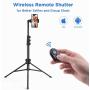 Phone Tripod,LETSCOM 67-inch Extendable Selfie Stick Tripod Stand with Phone Holder,Remote Shutter for Video Recording/Photography/Live Streaming,Compatible with iPhone & Android Phone & Camera
