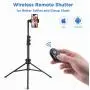 Phone Tripod,LETSCOM 67-inch Extendable Selfie Stick Tripod Stand with Phone Holder,Remote Shutter for Video Recording/Photography/Live Streaming,Compatible with iPhone & Android Phone & Camera