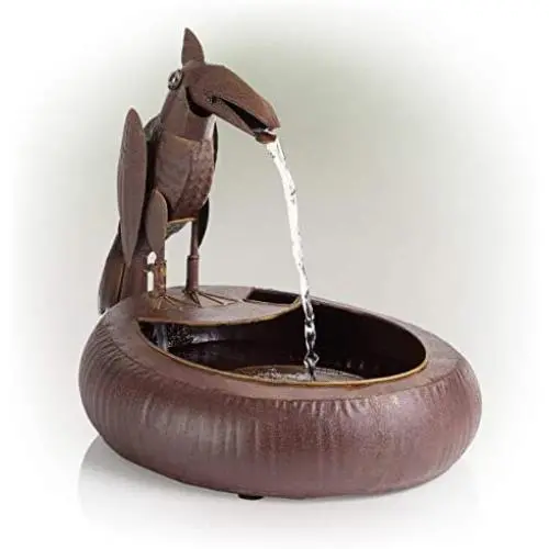 Alpine Corporation Metal Toucan Fountain - Outdoor Water Fountain for Garden, Patio, Deck, Porch - Yard Art Decor Alpine Corporation Metal Toucan Fountain - Outdoor Water Fountain for Garden, Patio, Deck, Porch - Yard Art Decor