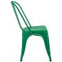 Furmax Metal Chairs Indoor/Outdoor Use Stackable Chic Dining Bistro Cafe Side Chairs Set of 4 (Green)