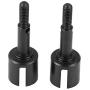 Dilwe 2Pcs RC Car Wheel Axle, Aluminum Alloy Metal Wheel Axle for HIMOTO E10MTL/E10MT/E10BP 1/10 Scale RC Car Spare Part Accessory(Black )