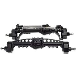 Ky-RC Metal Front and Rear Portal Axles for 1/10 RC Crawler Car Axial SCX10 III Axle Upgrade Part (Black)