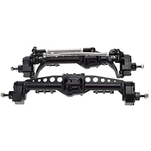 Ky-RC Metal Front and Rear Portal Axles for 1/10 RC Crawler Car Axial SCX10 III Axle Upgrade Part (Black)
