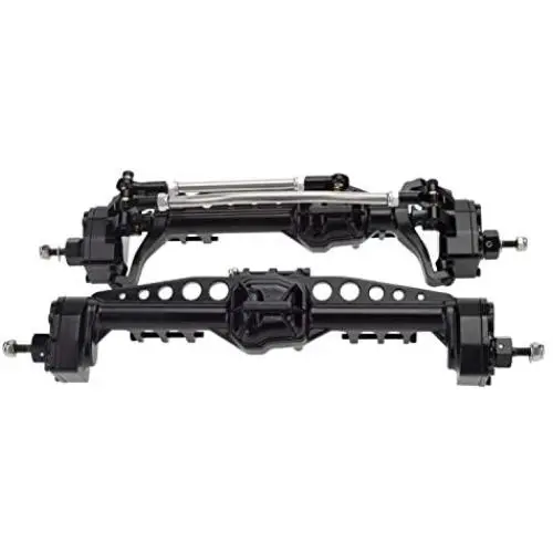 Ky-RC Metal Front and Rear Portal Axles for 1/10 RC Crawler Car Axial SCX10 III Axle Upgrade Part (Black)