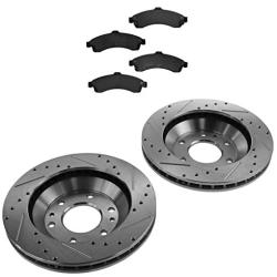 Front Performance Drilled & Slotted Brake Rotor & Posi Metallic Pad Set