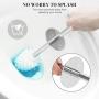 IXO Toilet Brush and Holder, 2 Pack Toilet Brush with 304 Stainless Steel Long Handle, Toilet Bowl Brush for Bathroom Toilet-Ergonomic, Elegant,Durable
