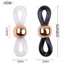 Jdesun 20 Pieces Eyeglass Chain Ends,Adjustable Metal Bead Rubber Ends Connectors for Eye Glasses Holder Necklace Chain