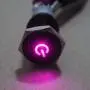 ESUPPORT 16mm 12V 3A Car Purple LED Light Power Metal Push Button Toggle Switch Socket Plug Latching Black Shell ESUPPORT 16mm 12V 3A Car Purple LED Light Power Metal Push Button Toggle Switch Socket Plug Latching Black Shell