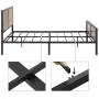 VASAGLE Metal Frame with Headboard, Footboard, No Box Spring Needed, Under-Bed Storage, Queen, Classic Rustic