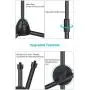 InnoGear Microphone Stand, Foldable Tripod Boom Stand Adjustable Height Heavy Duty Mic Boom Stand with Dual Mic Clip Holders and Metal Base for Singing, Speech, Stage, Outdoor Activities InnoGear Microphone Stand, Foldable Tripod Boom Stand Adjustable Height Heavy Duty Mic Boom Stand with Dual Mic Clip Holders and Metal Base for Singing, Speech, Stage, Outdoor Activities
