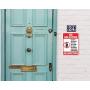 No Soliciting Sign for House, No Exception Metal Reflective Warning Sign 2 Pack, Sturdy 10 X 7 Rust Free .040 Aluminum Sign Indoor & Outdoor Use for Business, UV Protected & Waterproof, Easy to Mount