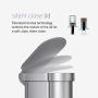 simplehuman 45 Liter / 12 Gallon Slim Hands-Free Kitchen Step Trash Can with Liner Rim, Brushed Stainless Steel