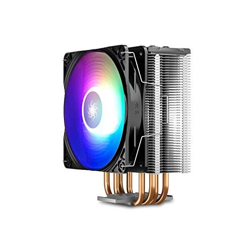 DEEPCOOL GAMMAXX GT A-RGB, CPU Air Cooler, SYNC A-RGB Fan and Black Top Cover, Cable or Motherboard Control Supported, 4 Heatpipes, 120mm A-RGB Fan, Universal Socket Solution