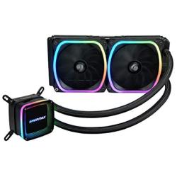 Enermax Aquafusion 240 Addressable RGB AIO CPU Liquid Cooler, AMD AM4/Intel LGA 1200/1151, Dual Chamber Pump, 5V 3-PIN ARGB, 5-Yr Warranty