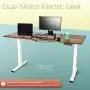 TOPSKY Dual Motor Electric Adjustable Standing Computer Desk for Home and Office (White Frame only)