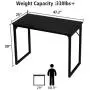 KINGSO Small Computer Desk 39'' Study Writing Table for Home Office, Black Modern Desk Laptop Desk Sturdy Work Table PC Wood Computer Table with Black Metal Frame(Black) KINGSO Small Computer Desk 39'' Study Writing Table for Home Office, Black Modern Desk Laptop Desk Sturdy Work Table PC Wood Computer Table with Black Metal Frame(Black)