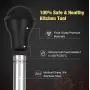 KALUDYA Turkey Baster for Cooking,Meat Baster Syringe with Cooking Brush,Injectors and Cleaning Brush,Stainless Steel Turkey Baster Metal, Black