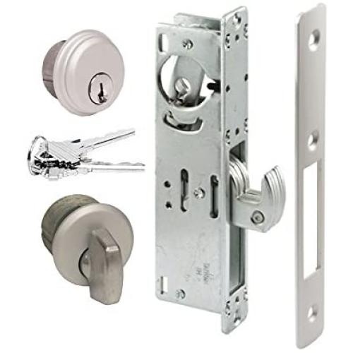 Pacific Doorware Storefront Door Mortise Lock Hook Deadbolt & Cylinder Combo, Adams Rite Cam, in Aluminum (1-1/8'' Backset) Pacific Doorware Storefront Door Mortise Lock Hook Deadbolt & Cylinder Combo, Adams Rite Cam, in Aluminum (1-1/8'' Backset)