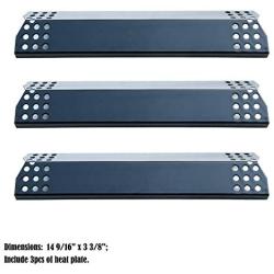 Direct Store Parts DP129 (3-Pack) Porcelain Steel Heat Shield/Heat Plates Replacement for Sunbeam, Nexgrill, Grill Master, Charbroil, Kitchen Aid, Members Mark, Uberhaus Gas Grill Models