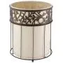 iDesign Vine Metal and Plastic Wastebasket Trash Can Garbage Can for Bathroom, Bedroom, Home Office, Kitchen, Patio, Dorm, College, Vanilla Tan and Bronze iDesign Vine Metal and Plastic Wastebasket Trash Can Garbage Can for Bathroom, Bedroom, Home Office, Kitchen, Patio, Dorm, College, Vanilla Tan and Bronze