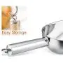 Ice Scoop Set, P&P CHEF 3-Pieces Stainless Steel Metal Food Scoop, Utility for Candy/Ice Cube/Dry Food/Flour/Popcorn, 5/8/12 Ounce