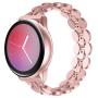TOTOUTHS Compatible with Samsung Galaxy 42mm/Galaxy Watch 3 41mm Band Women Bracelet Replacement Galaxy Active 40mm/Gear S2 Classic/Gear Sport Metal Strap Wristband 20mm (Galaxy Active 2 Rose Gold)