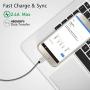 Micro USB Cable, 10ft 3 Pack Extra Long Charging Cord Nylon Braided High Speed Durable Fast Charging USB Charger Android Cable for Samsung Galaxy S7 Edge S6 S5,Android Phone,LG