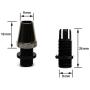 Retro Metal 20 Pcs Strain Relief Cord Connector Pendant Lighting Cord,PRUNLLA Aluminum Threaded Cord Grip Wire Clamp for Handmade Lighting,Lamps,Pendant (Glossy Black)