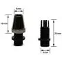 Retro Metal 20 Pcs Strain Relief Cord Connector Pendant Lighting Cord,PRUNLLA Aluminum Threaded Cord Grip Wire Clamp for Handmade Lighting,Lamps,Pendant (Glossy Black)