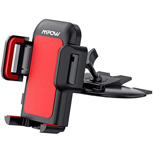 Mpow 051 Car Phone Mount, CD Slot Car Phone Holder, Car Mount with Three-Side Grips and One-Touch Design Compatible iPhone 12/12Mini/12Pro/12Pro Max/11 Series/XR/X/8/8Plus, Galaxy S10/20 Series/S9/S9+